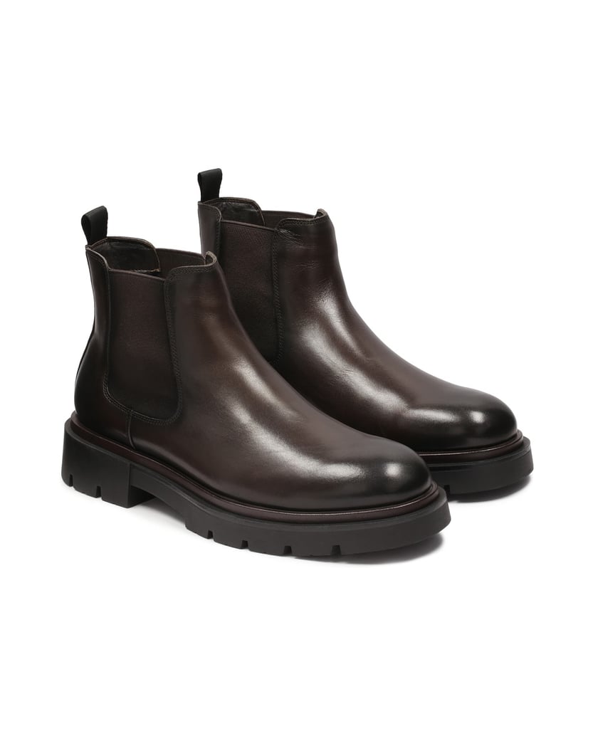 Kazar-Braune-Chelsea-Stiefel-mit-dicker-Sohle-braun