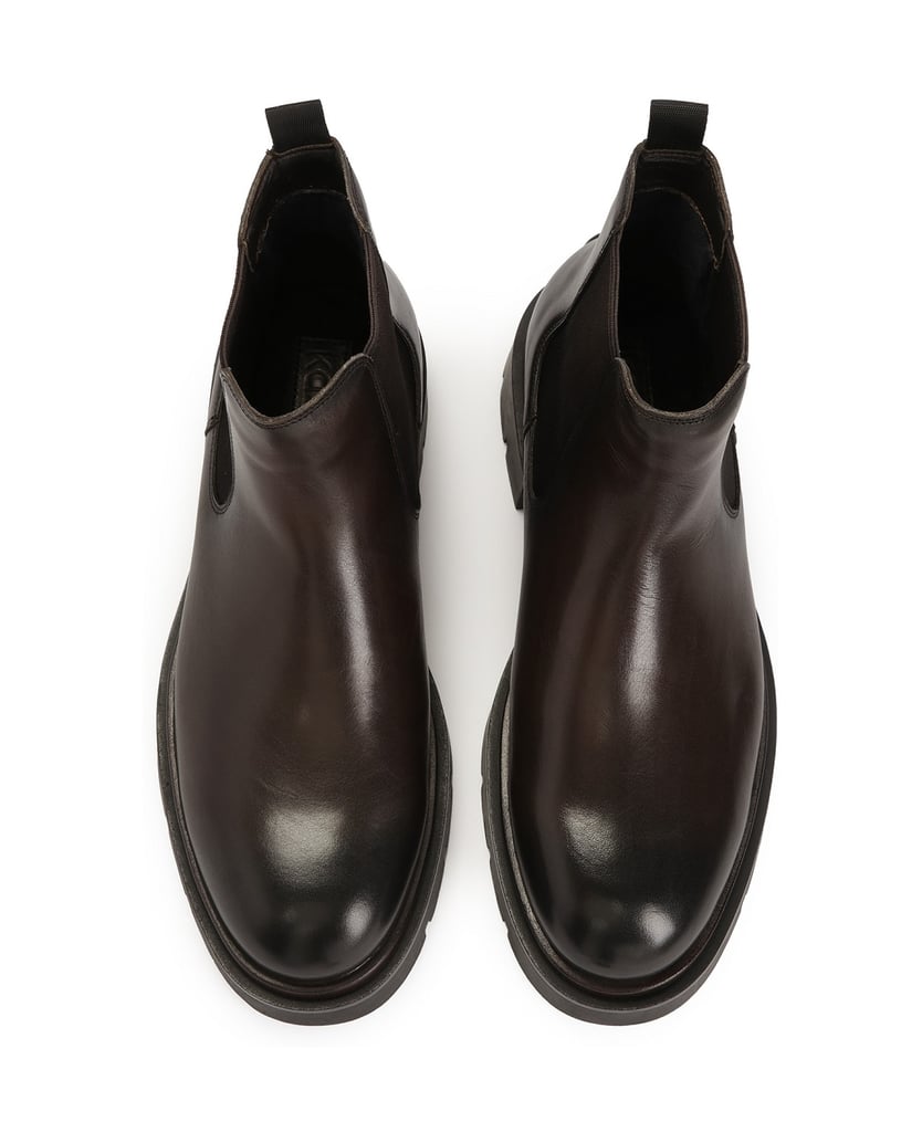 Kazar-Braune-Chelsea-Stiefel-mit-dicker-Sohle-braun
