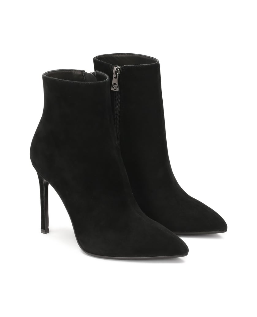 Kazar-Black-suede-boots-with-pointed-toe-nose-černá
