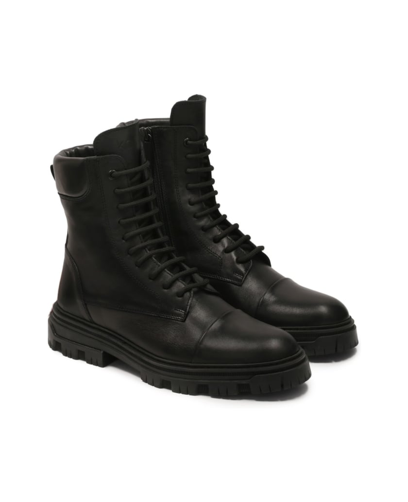 Kazar-Hohe-Herrenstiefel-mit-Treppensohle-schwarz