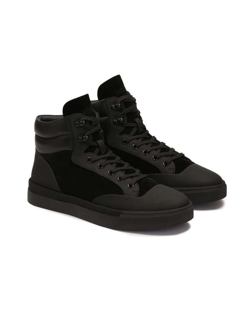 Kazar-High-top-sneakers-in-three-different-materials-černá