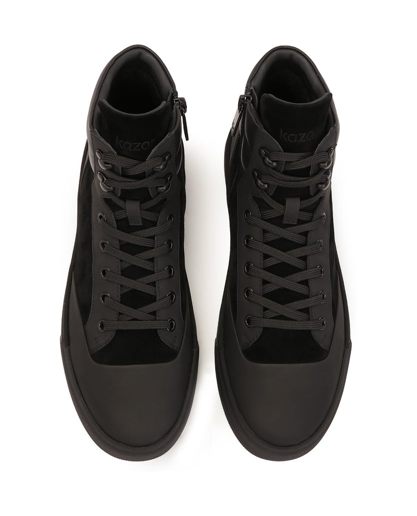 Kazar-High-top-sneakers-in-three-different-materials-černá