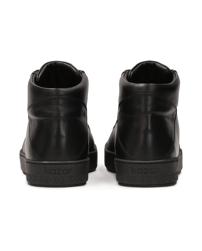 Kazar-Knöchelhohe-Sneaker-aus-Leder-schwarz