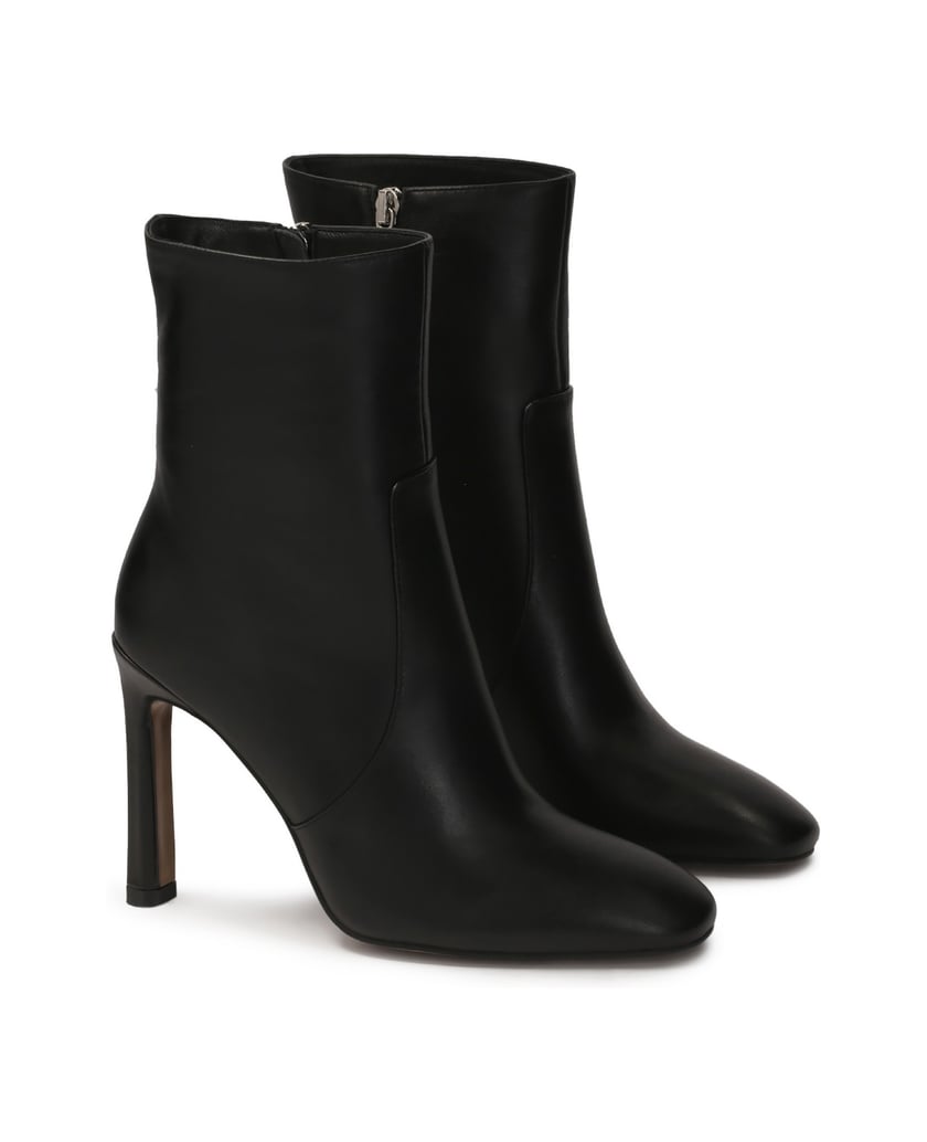 Kazar-Schwarze-wadenlange-Stiefel-aus-Leder-schwarz