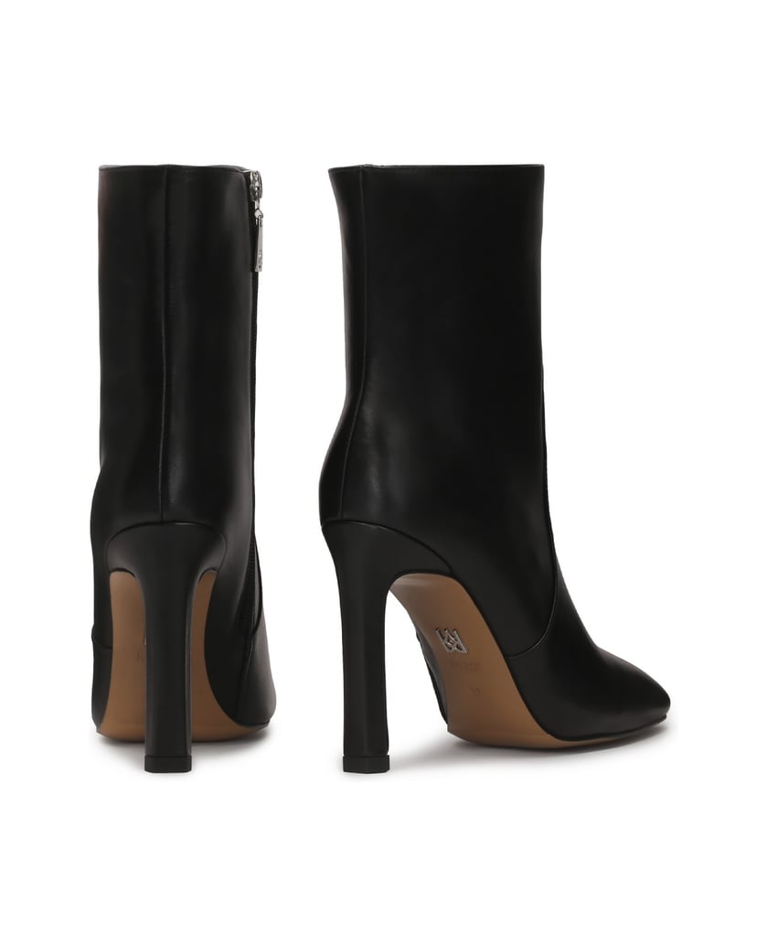 Kazar-Schwarze-wadenlange-Stiefel-aus-Leder-schwarz