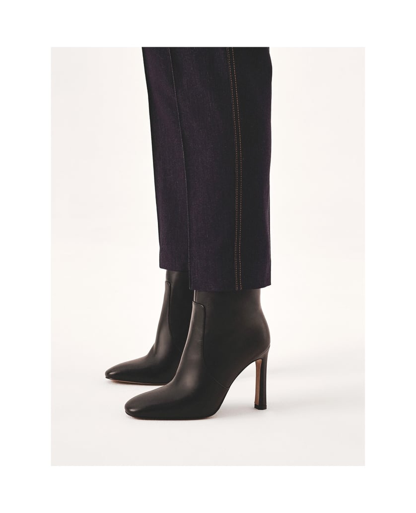 Kazar-Schwarze-wadenlange-Stiefel-aus-Leder-schwarz