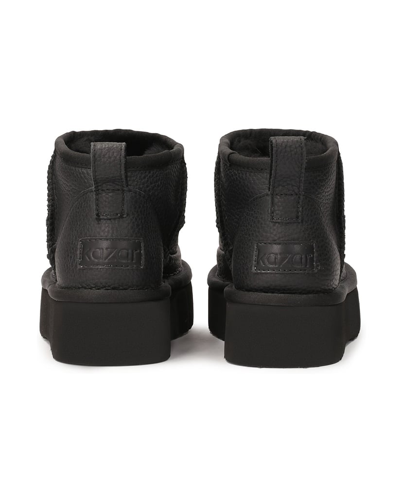 Kazar-Leather-snow-boots-with-low-upper-černá