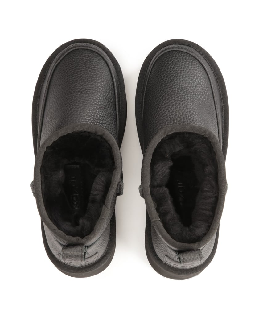 Kazar-Leather-snow-boots-with-low-upper-černá