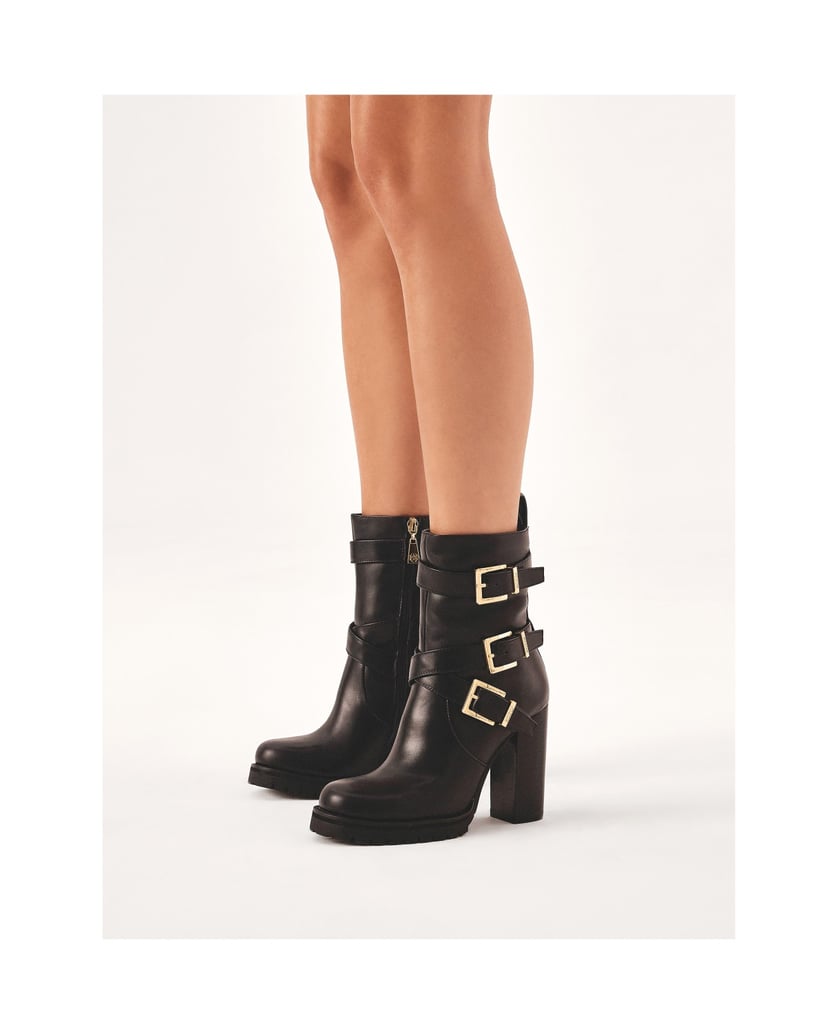 Kazar-Schwarze-Stöckelschuhe-aus-Leder-mit-hoh-schwarz