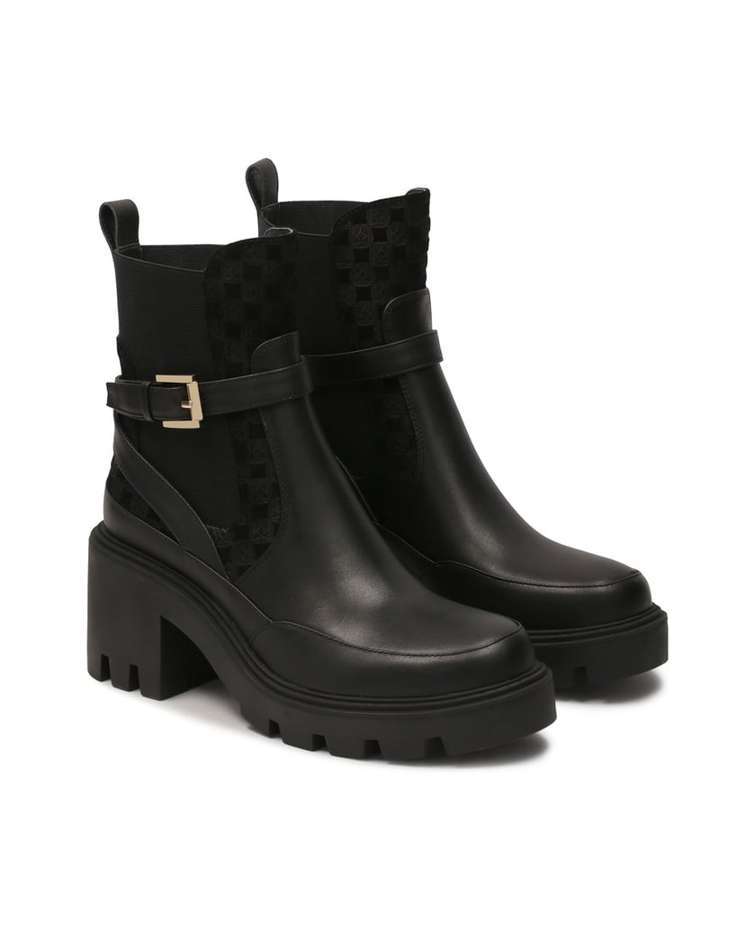 Kazar-Slip-on-black-boots-on-solid-sole-with-heel-černá