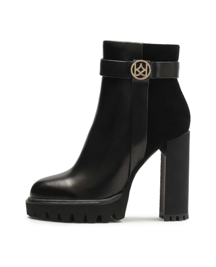 Kazar-High-stiletto-boots-in-suede-and-smooth-leather-černá