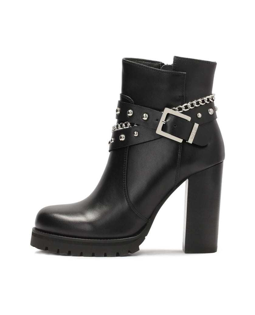 Kazar-Lederstiefel-mit-silbernen-Details-schwarz