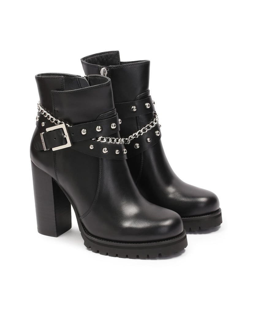 Kazar-Lederstiefel-mit-silbernen-Details-schwarz