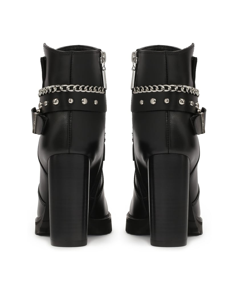 Kazar-Lederstiefel-mit-silbernen-Details-schwarz