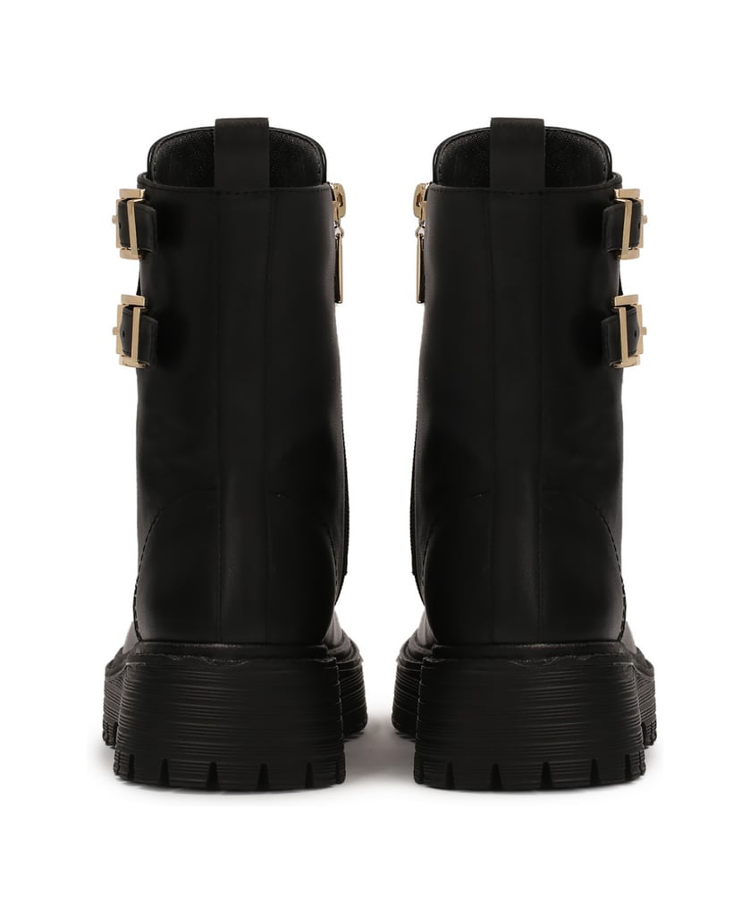 Kazar-High-boots-with-decorative-flap-čierna