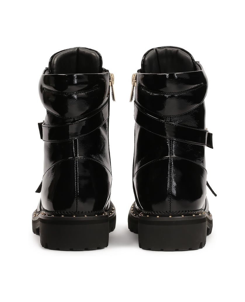 Kazar-Lacklederstiefel-mit-Reißverschlüssen-un-schwarz