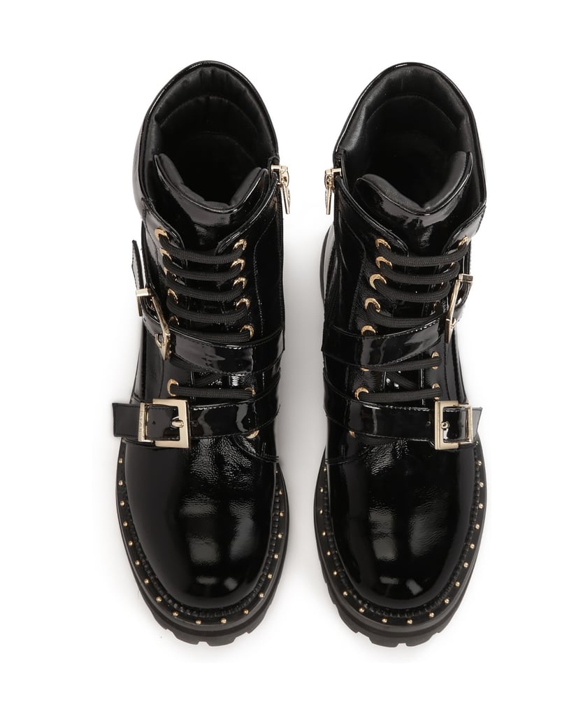 Kazar-Lacklederstiefel-mit-Reißverschlüssen-un-schwarz