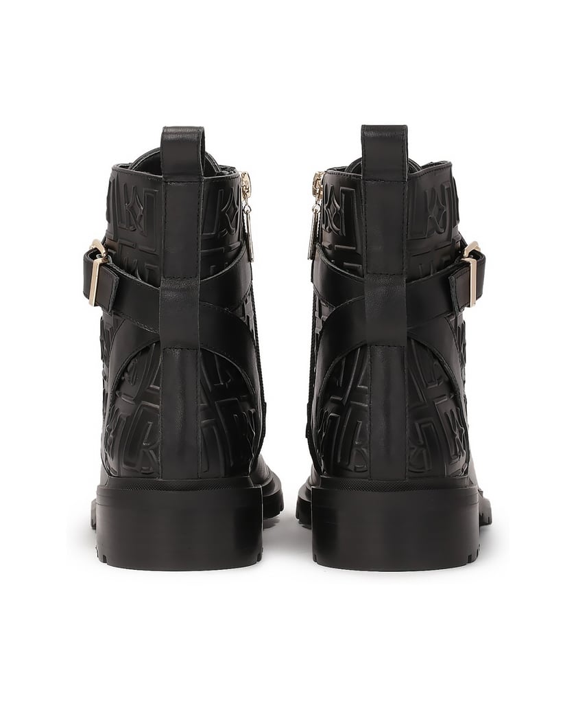 Kazar-Mit-Monogramm-verzierte-Stiefel-schwarz