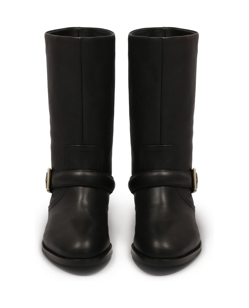 Kazar-Flat-slip-on-boots-in-black-leather-černá