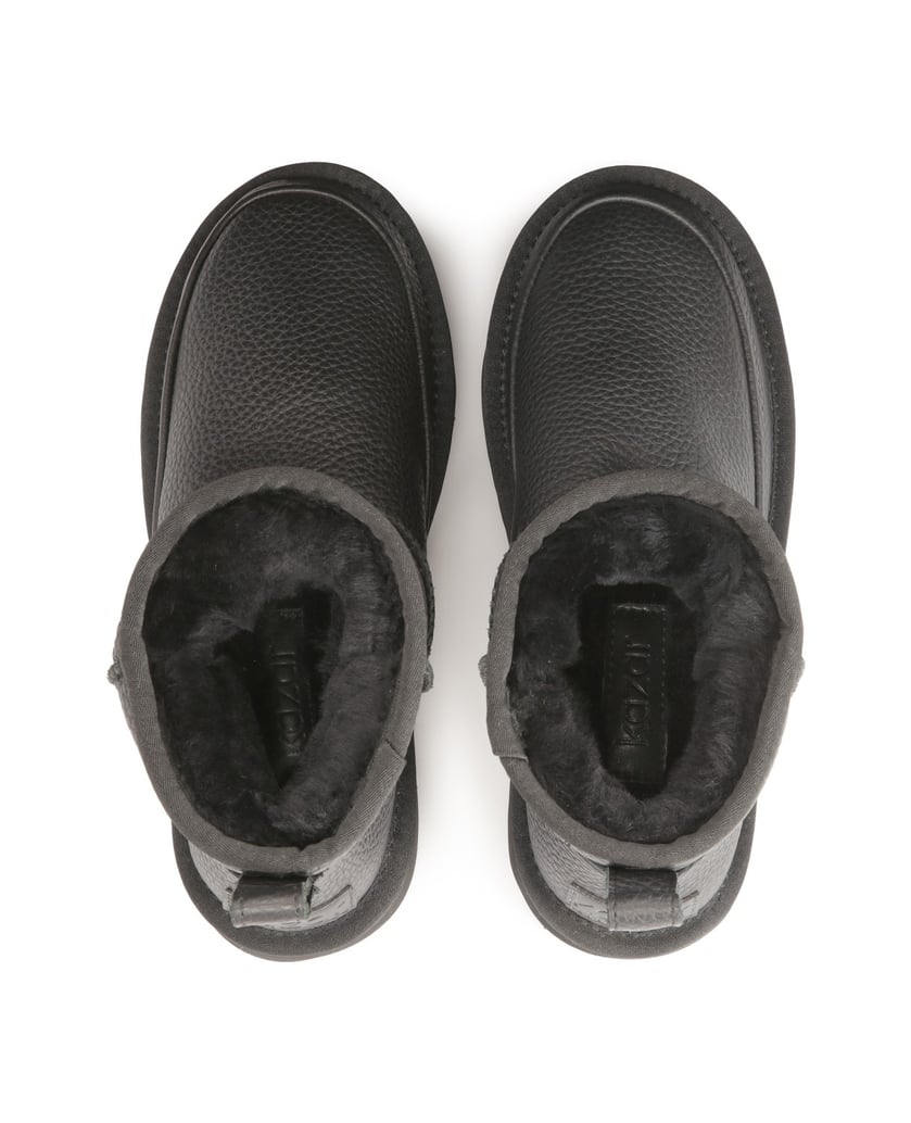 Kazar-Schneestiefel-aus-Leder-mit-Wollisolieru-schwarz