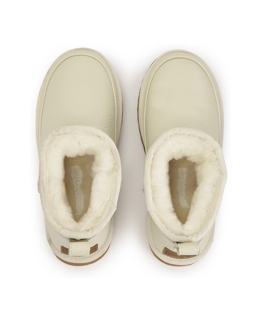 Kazar-Schneestiefel-aus-Leder-mit-Wolle-weiss