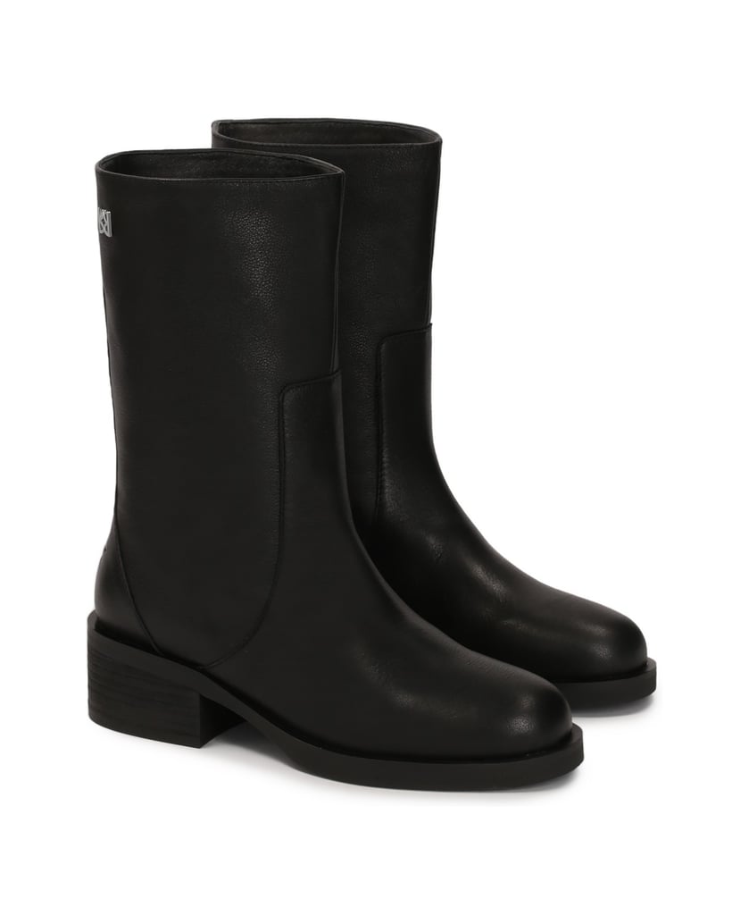 Kazar-Stiefel-aus-Leder-mit-weitem-Schaft-zum-schwarz