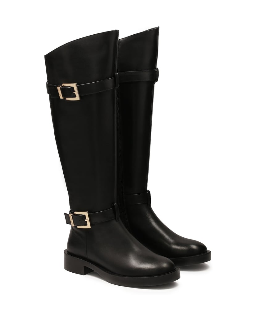 Kazar-Klassische-schwarze-Stiefel-mit-Schnalle-schwarz