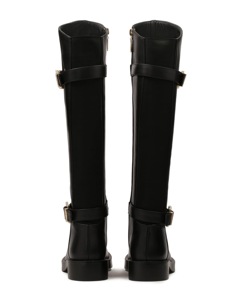 Kazar-Klassische-schwarze-Stiefel-mit-Schnalle-schwarz