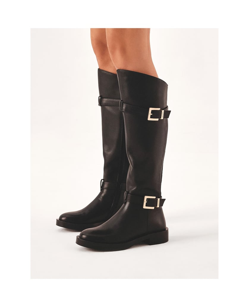 Kazar-Klassische-schwarze-Stiefel-mit-Schnalle-schwarz