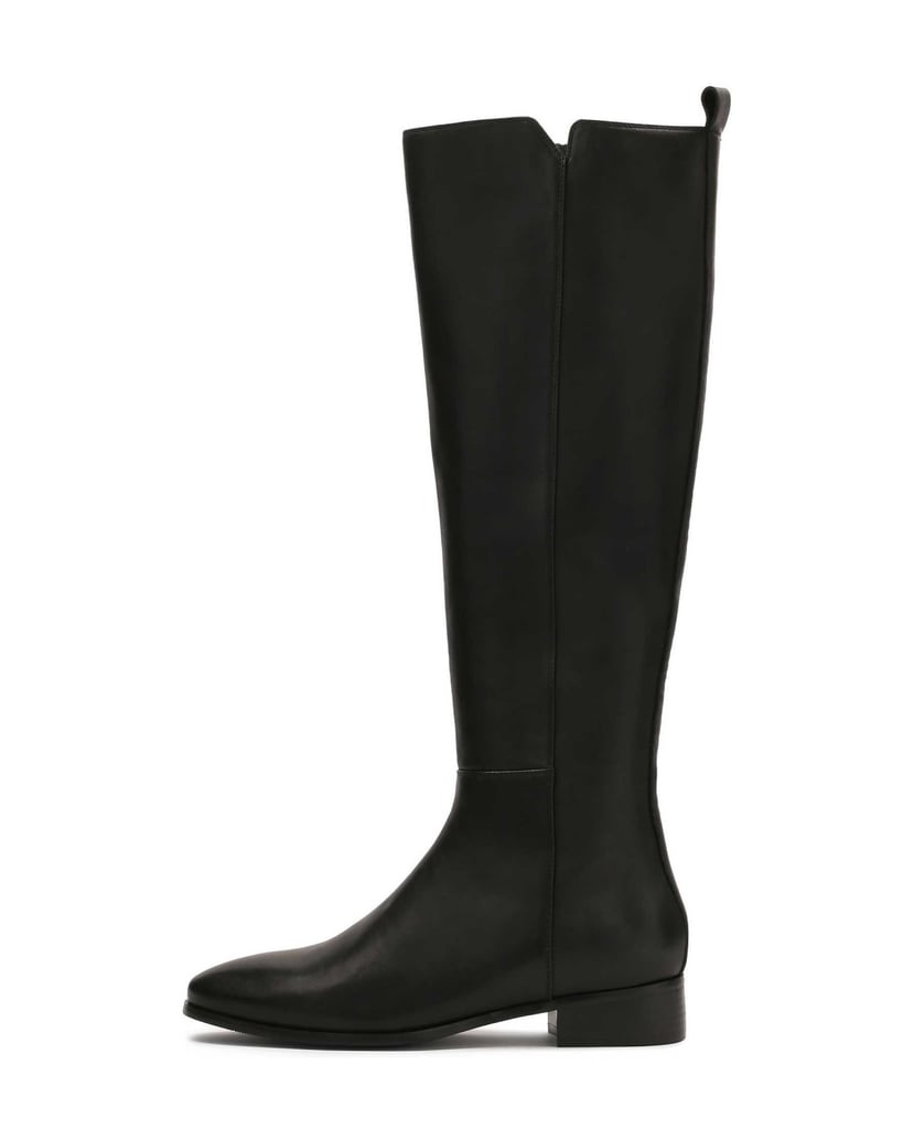 Kazar-Schwarze-Lederstiefel-mit-einem-Ausschni-schwarz