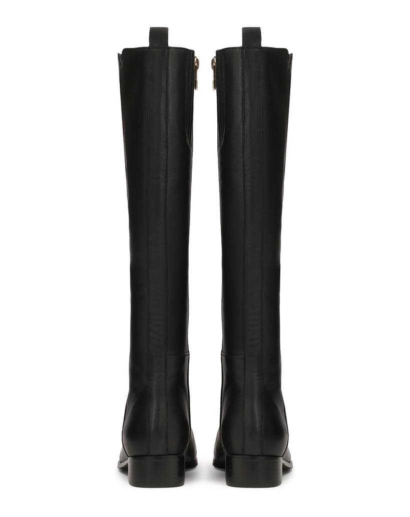 Kazar-Schwarze-Lederstiefel-mit-einem-Ausschni-schwarz