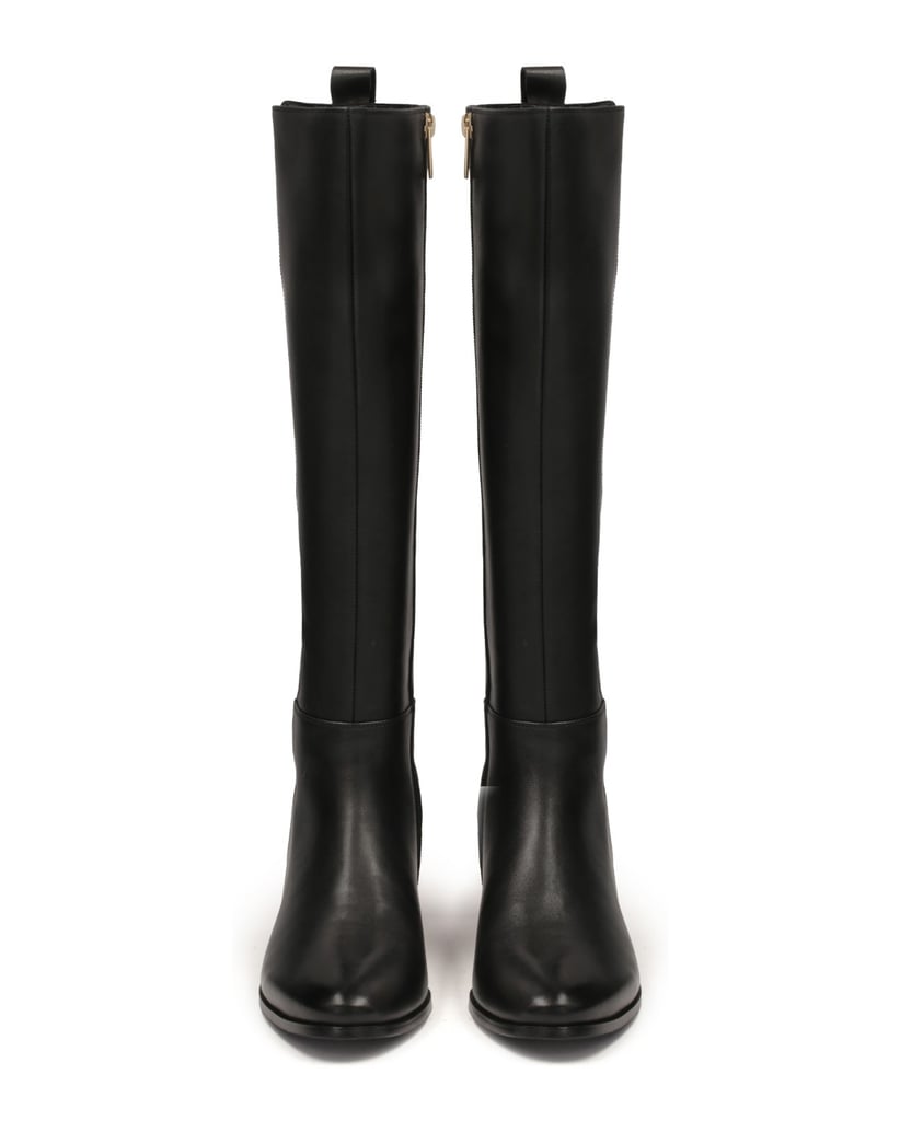 Kazar-Schwarze-Lederstiefel-mit-einem-Ausschni-schwarz