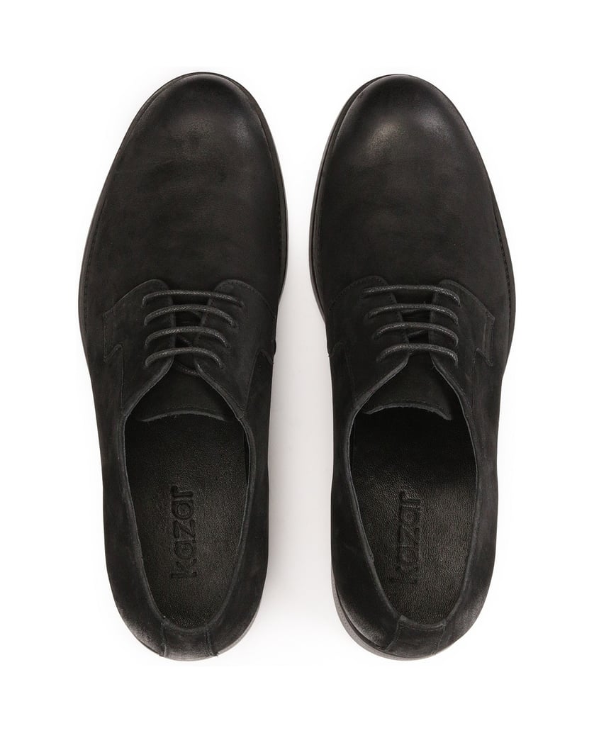 Kazar-Klassische-Halbschuhe-aus-schwarzem-Nubu