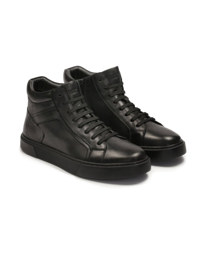 Kazar-Bequeme-schwarze-Herren-Sneaker-mit-hohe-schwarz