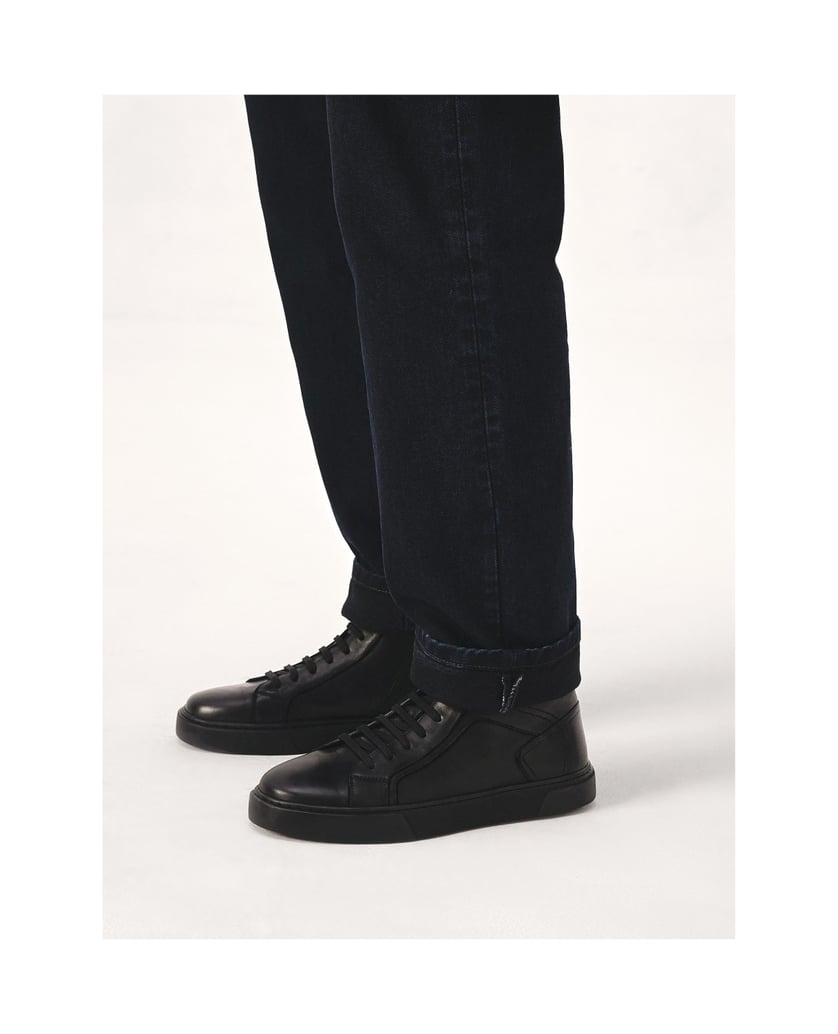 Kazar-Bequeme-schwarze-Herren-Sneaker-mit-hohe-schwarz