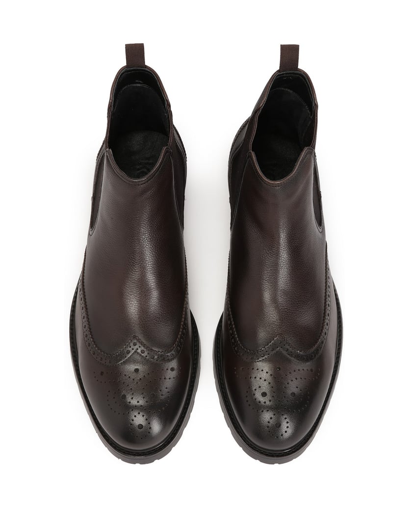 Kazar-Braune-Chelsea-Stiefel-aus-Leder-mit-Ros-braun