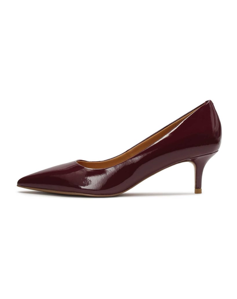 Kazar-Maroon-low-pumps-in-patent-leather-červená