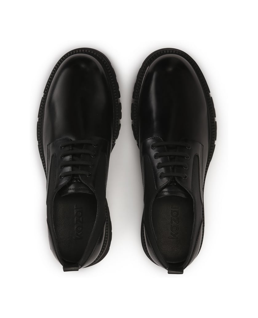 Kazar-Casual-black-shoes-made-of-combined-materials-čierna