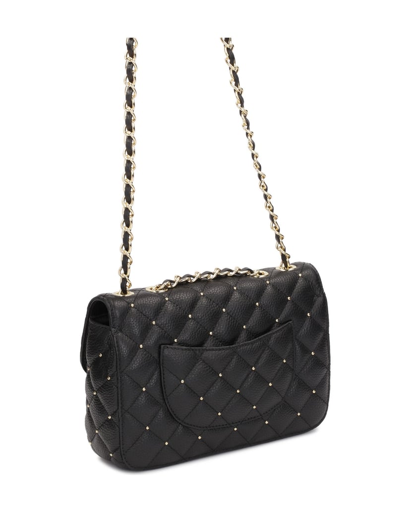 Kazar-Kleine-schwarze-Handtasche-mit-Steppung