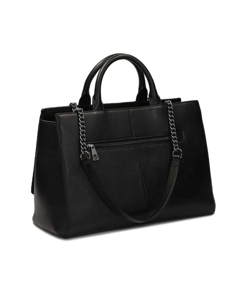 Kazar-Black-handbag-with-an-unusual-shape-čierna