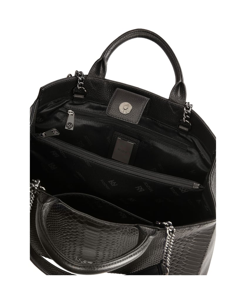 Kazar-Black-handbag-with-an-unusual-shape-čierna