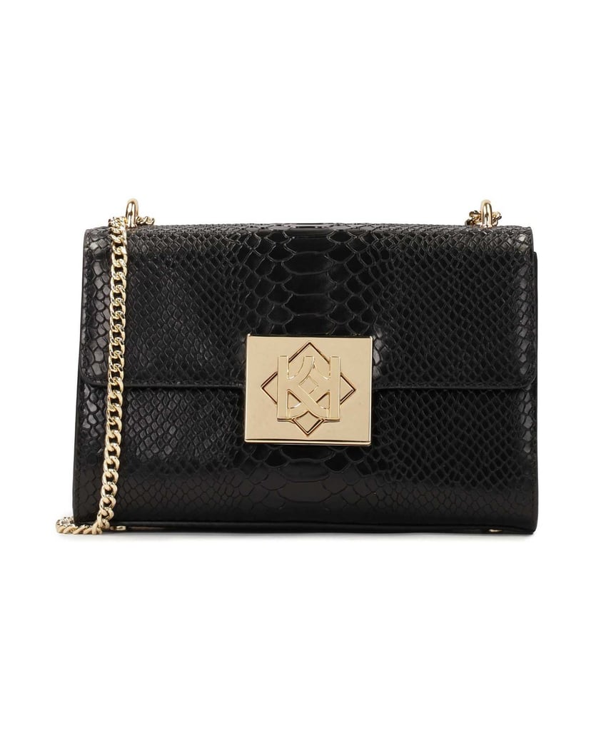 Kazar-Schwarze-Handtasche-mit-exotischem-Muste-schwarz