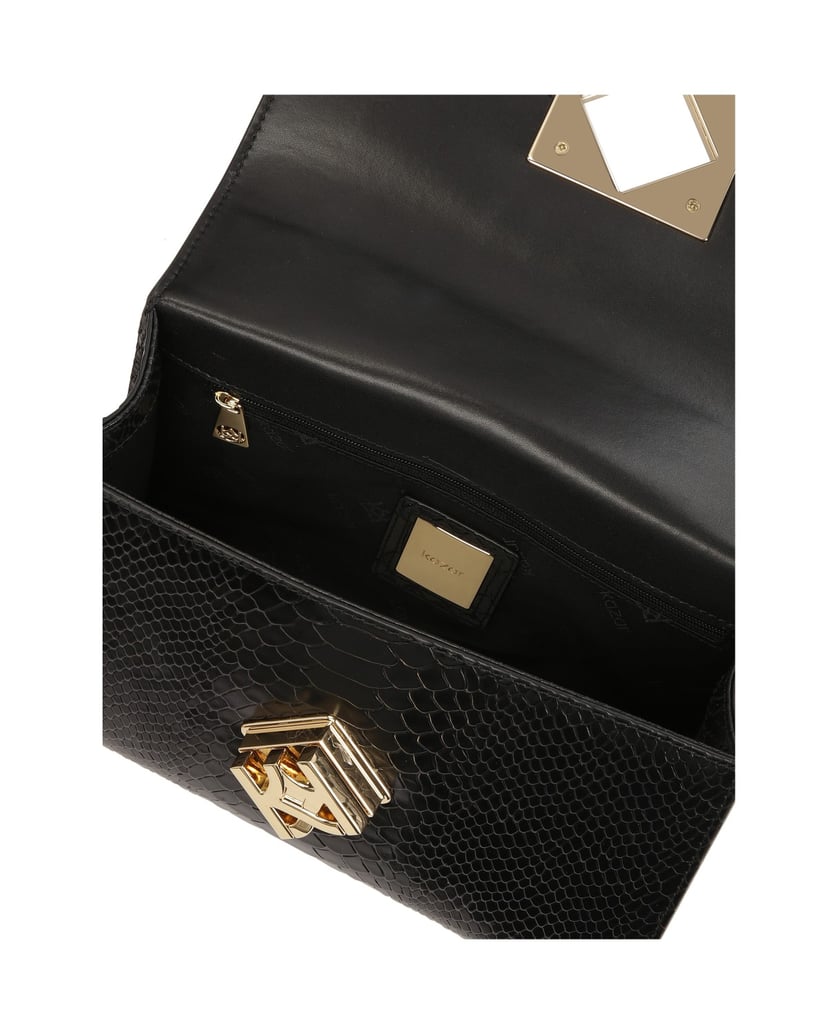 Kazar-Schwarze-Handtasche-mit-exotischem-Muste-schwarz