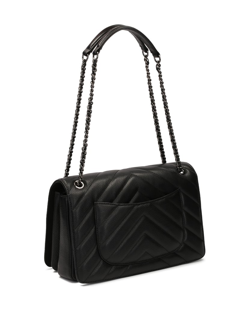 Kazar-Schwarze-verschnörkelte-Handtasche-an-ei-schwarz