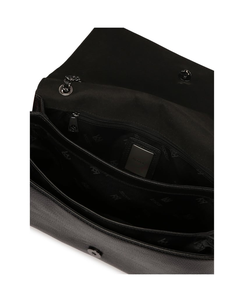 Kazar-Schwarze-verschnörkelte-Handtasche-an-ei-schwarz