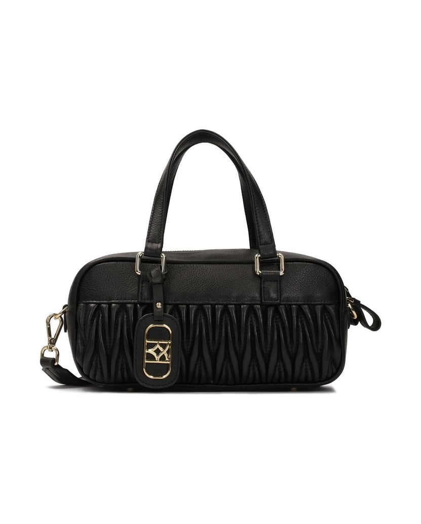 Kazar-Black-handbag-with-an-interesting-shape-černá