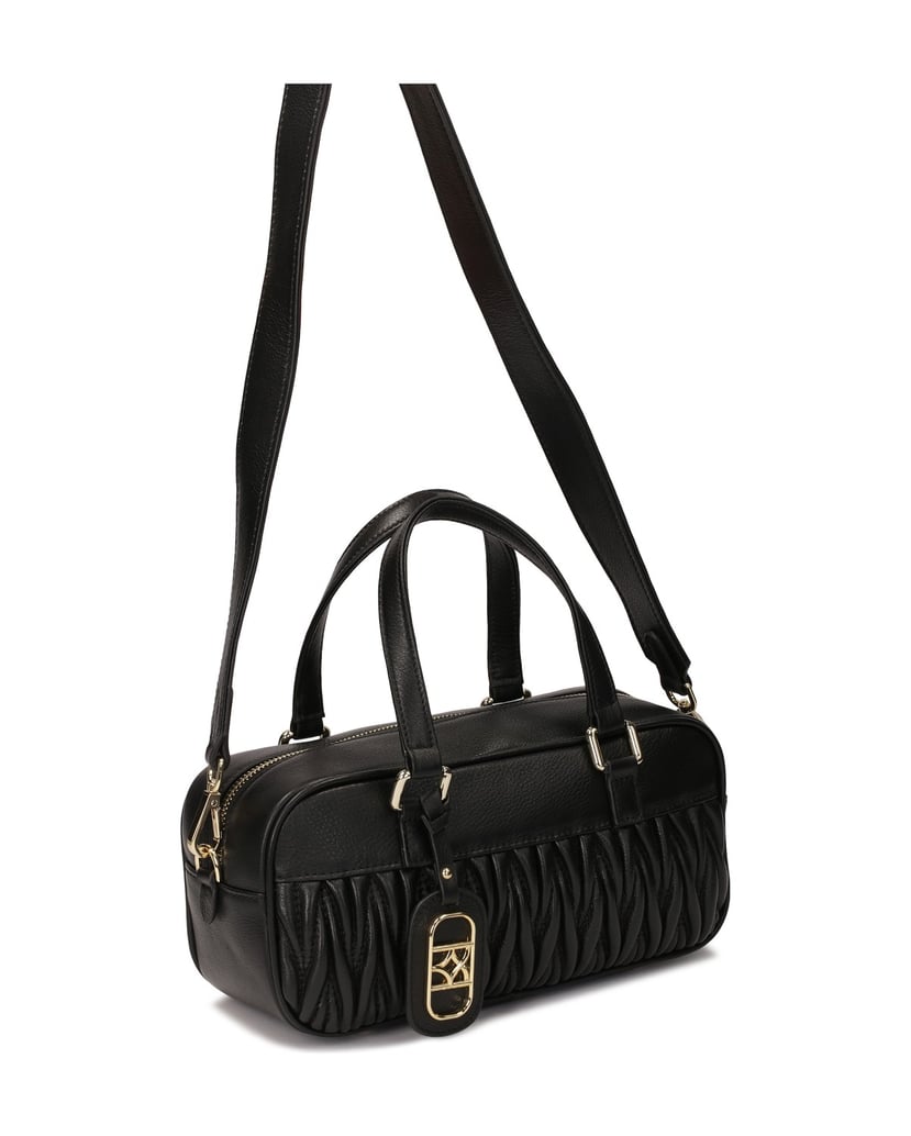 Kazar-Black-handbag-with-an-interesting-shape-černá