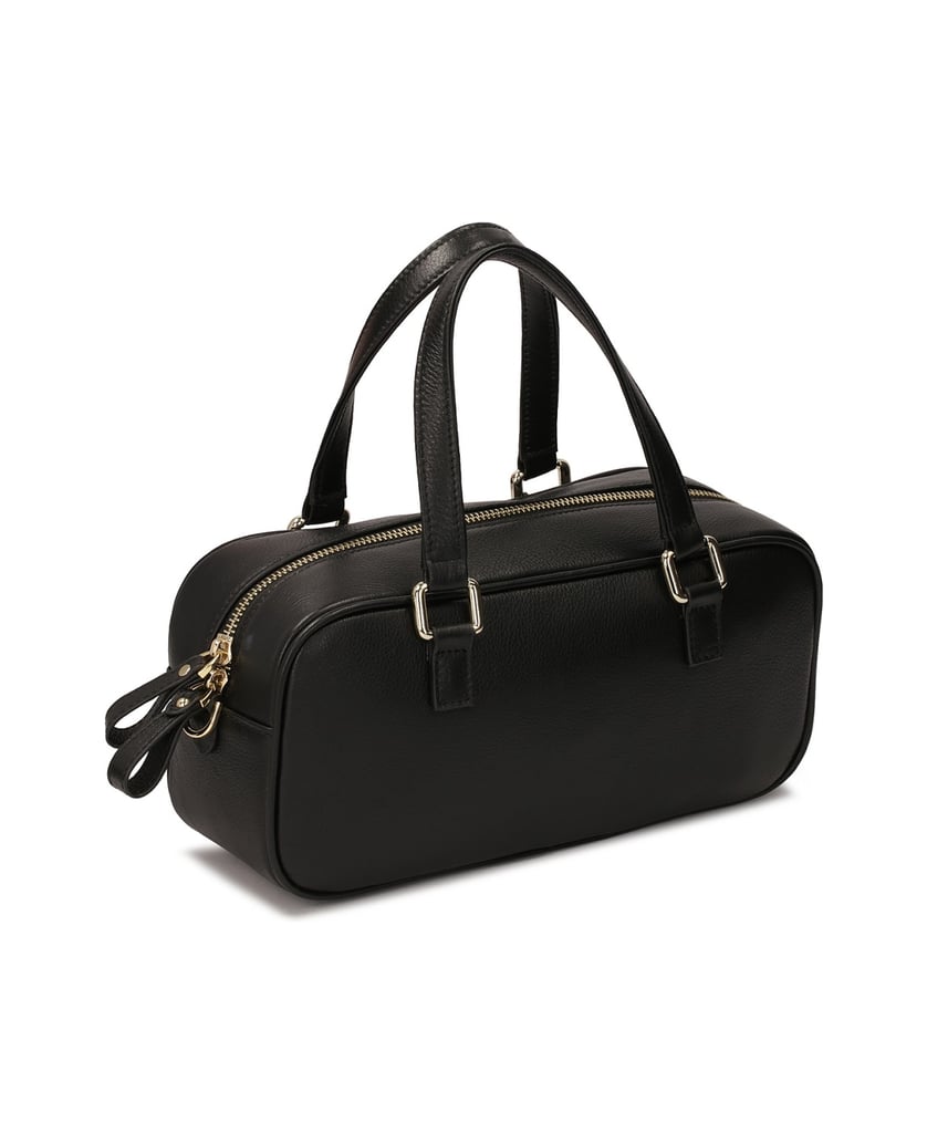 Kazar-Black-handbag-with-an-interesting-shape-černá