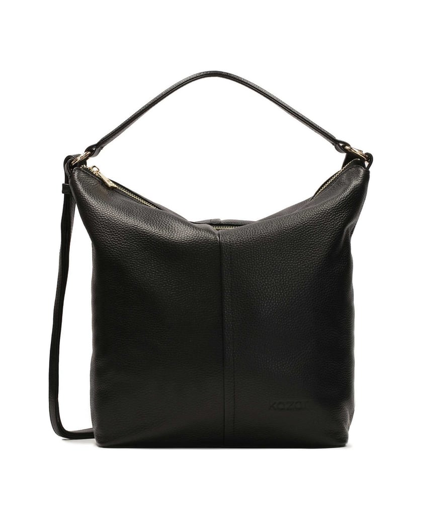 Kazar-Loose-handbag-with-two-straps-čierna