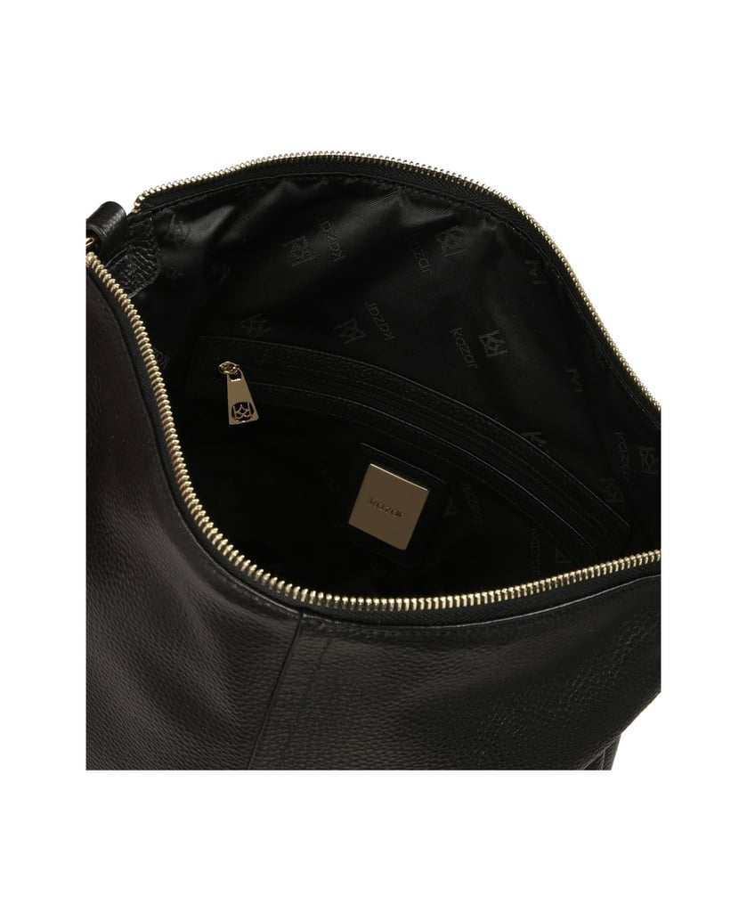 Kazar-Loose-handbag-with-two-straps-čierna